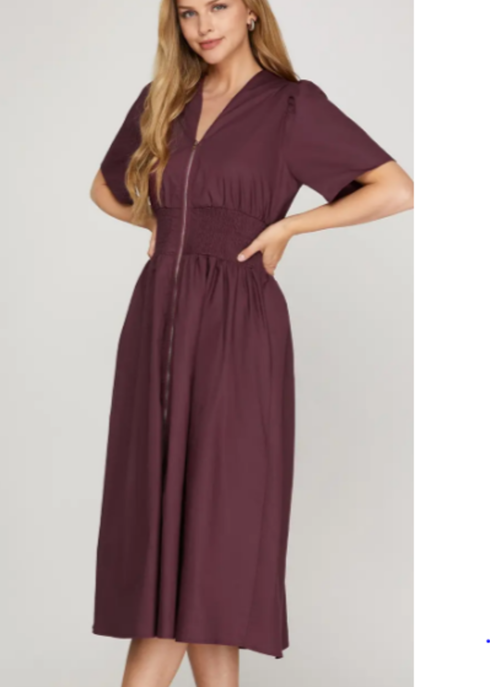 Zip front midi +2 colors