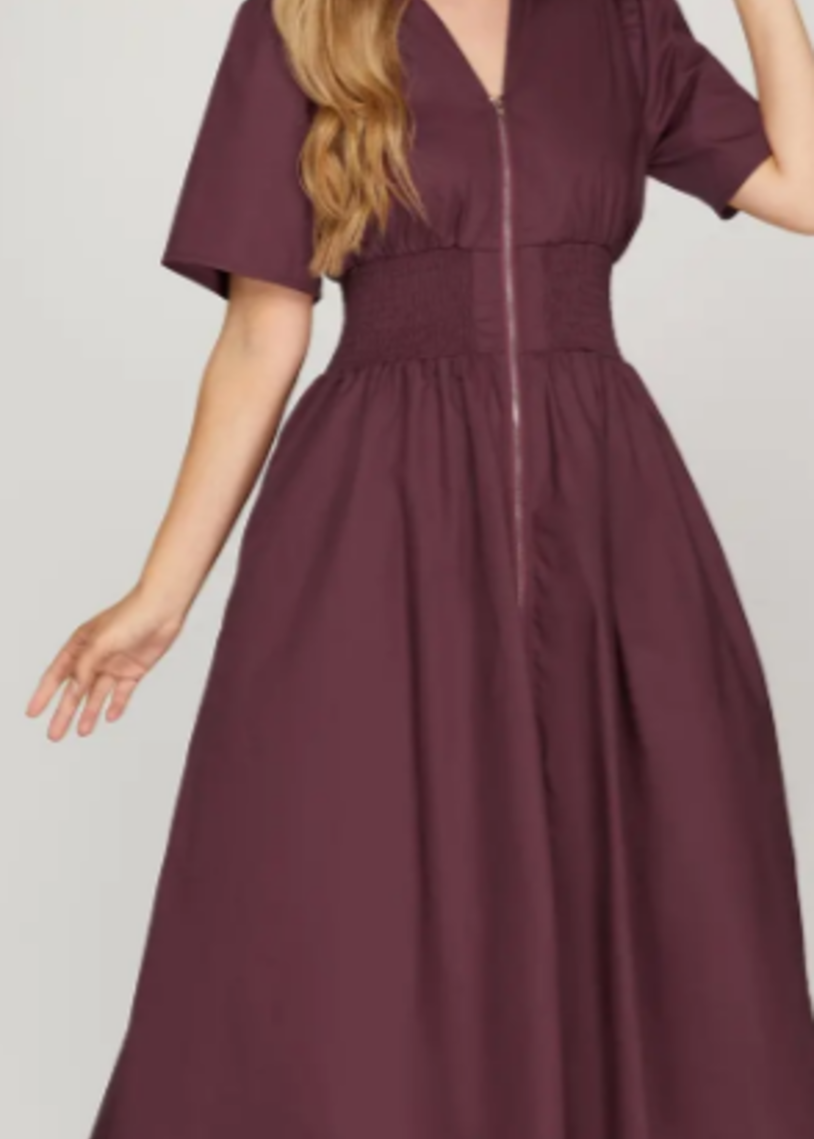 Zip front midi +2 colors