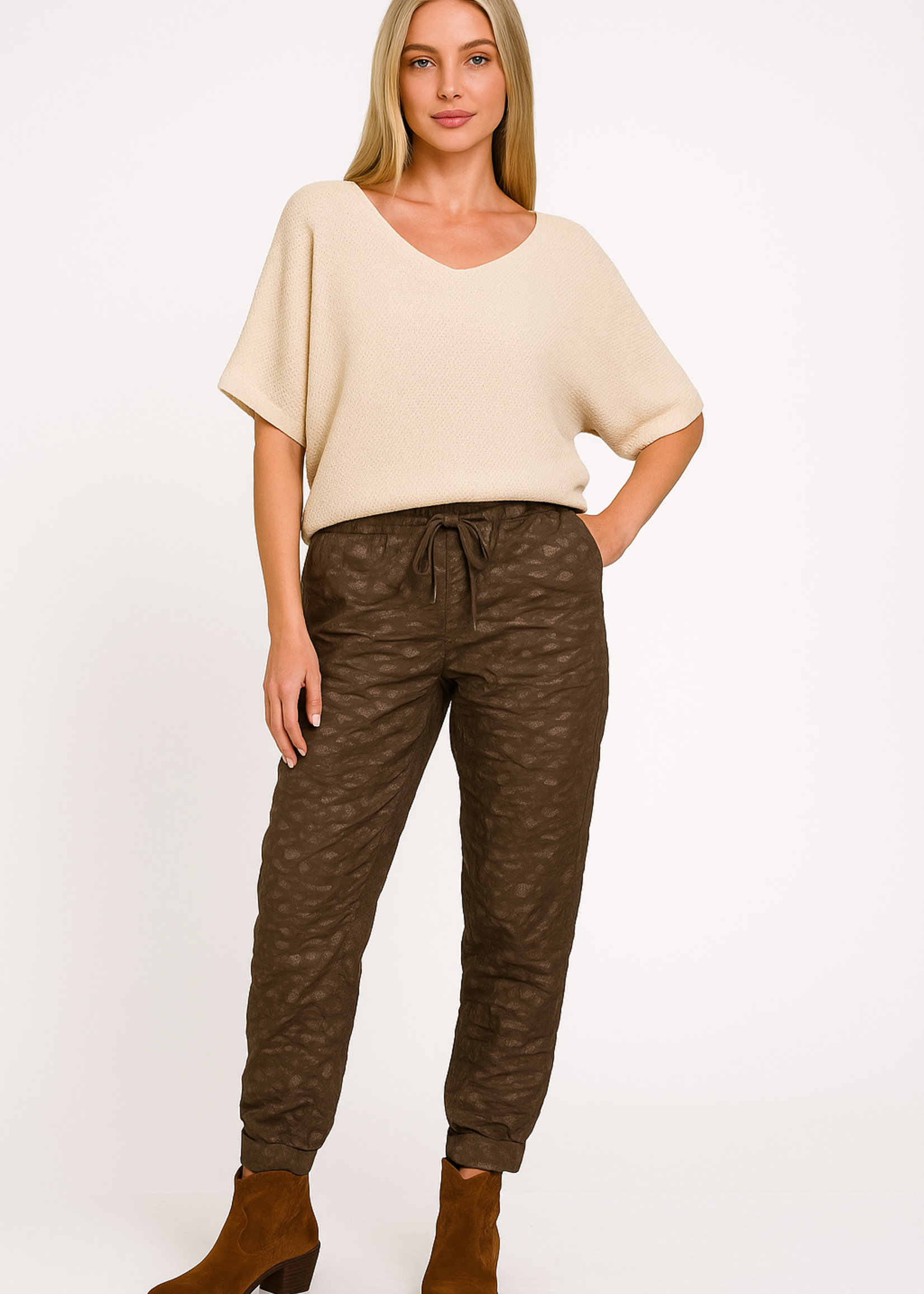 Print shimmer jogger