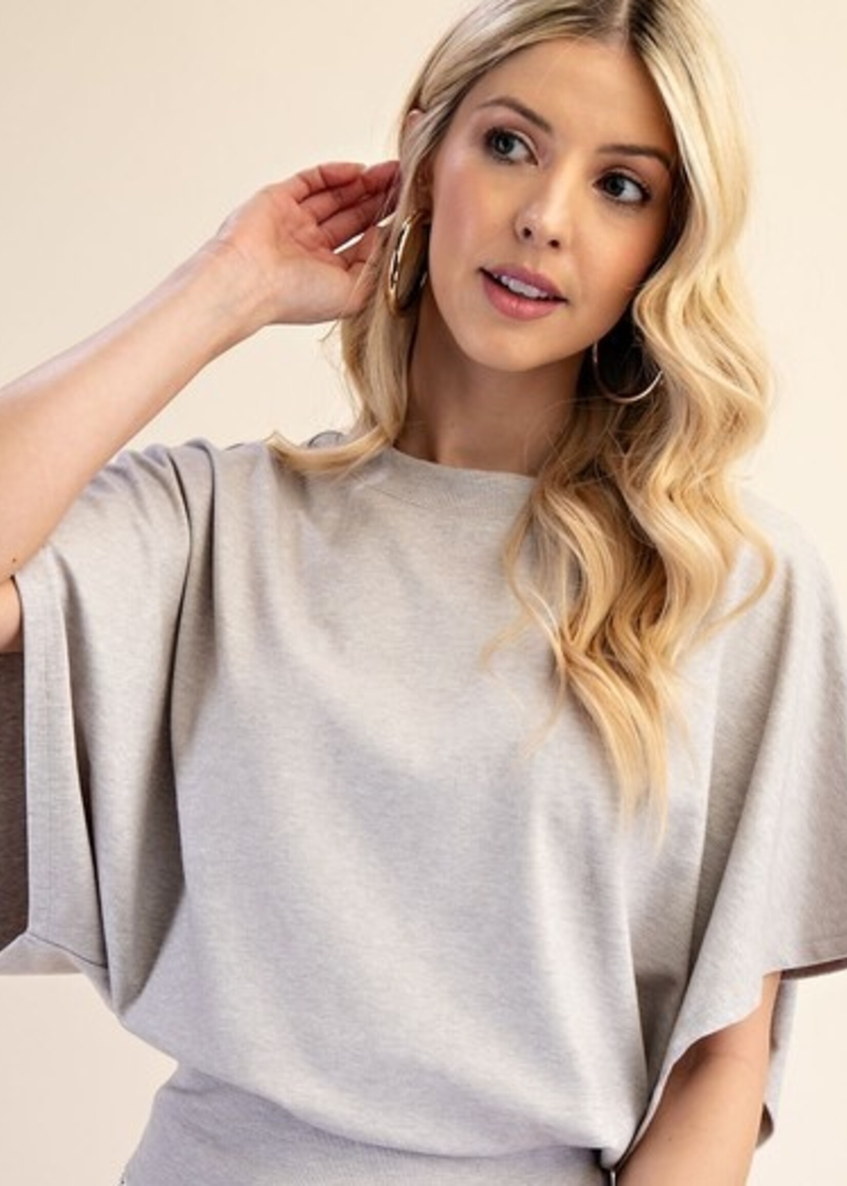 Wide sleeve top