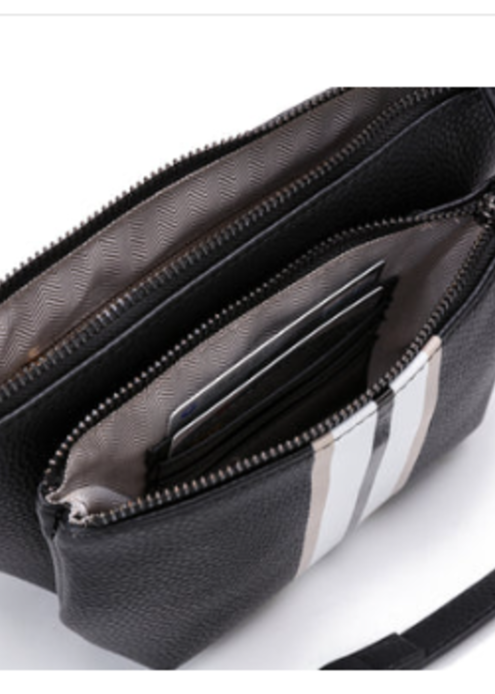 Stripe convertible crossbody