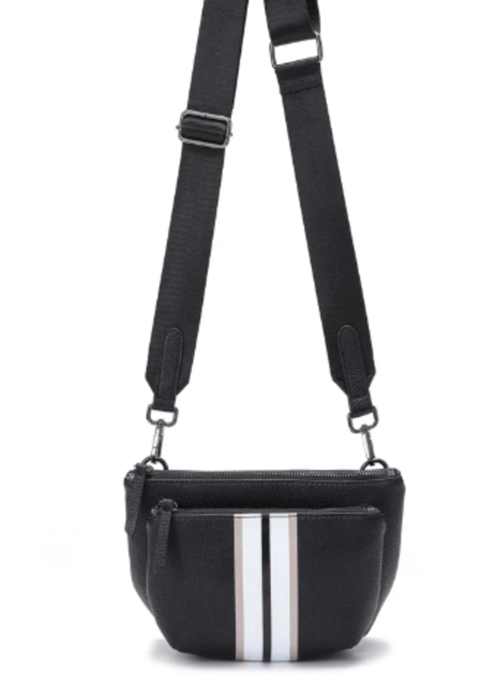 Stripe convertible crossbody
