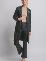 Long leather jacket