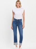 Cuffed slim jean