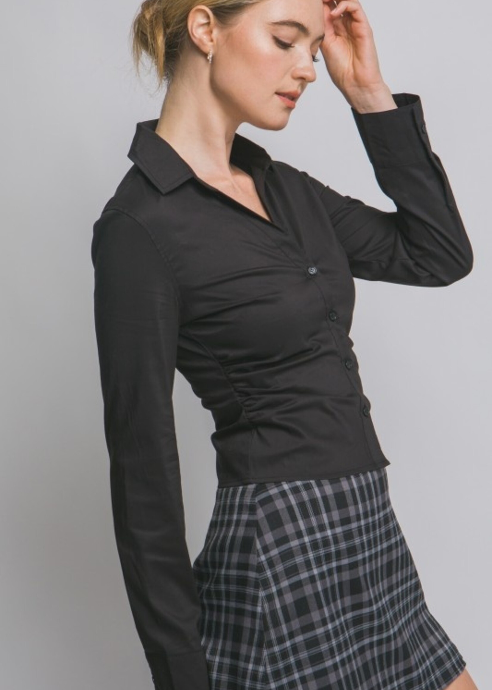 Ruched side shirt