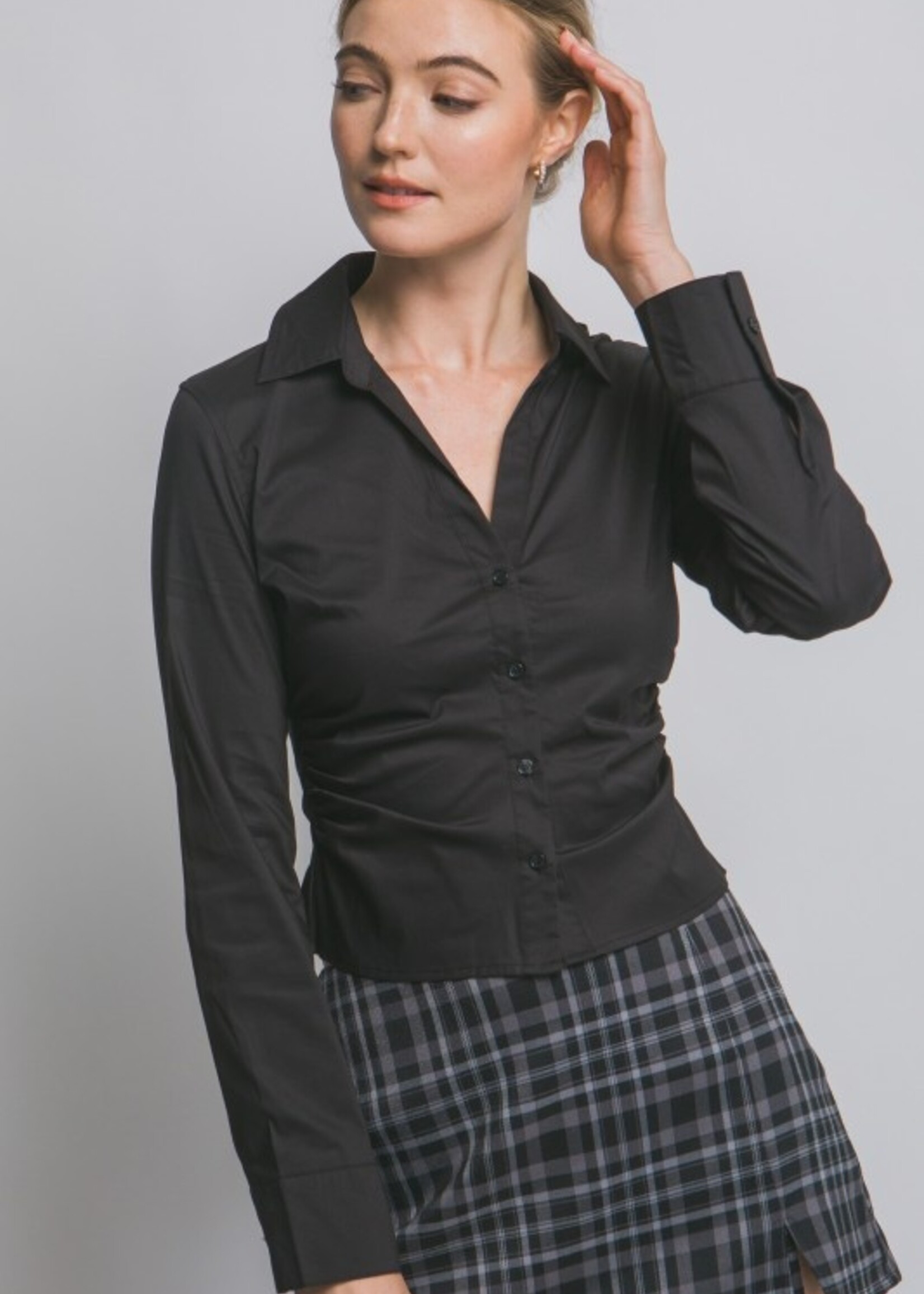 Ruched side shirt