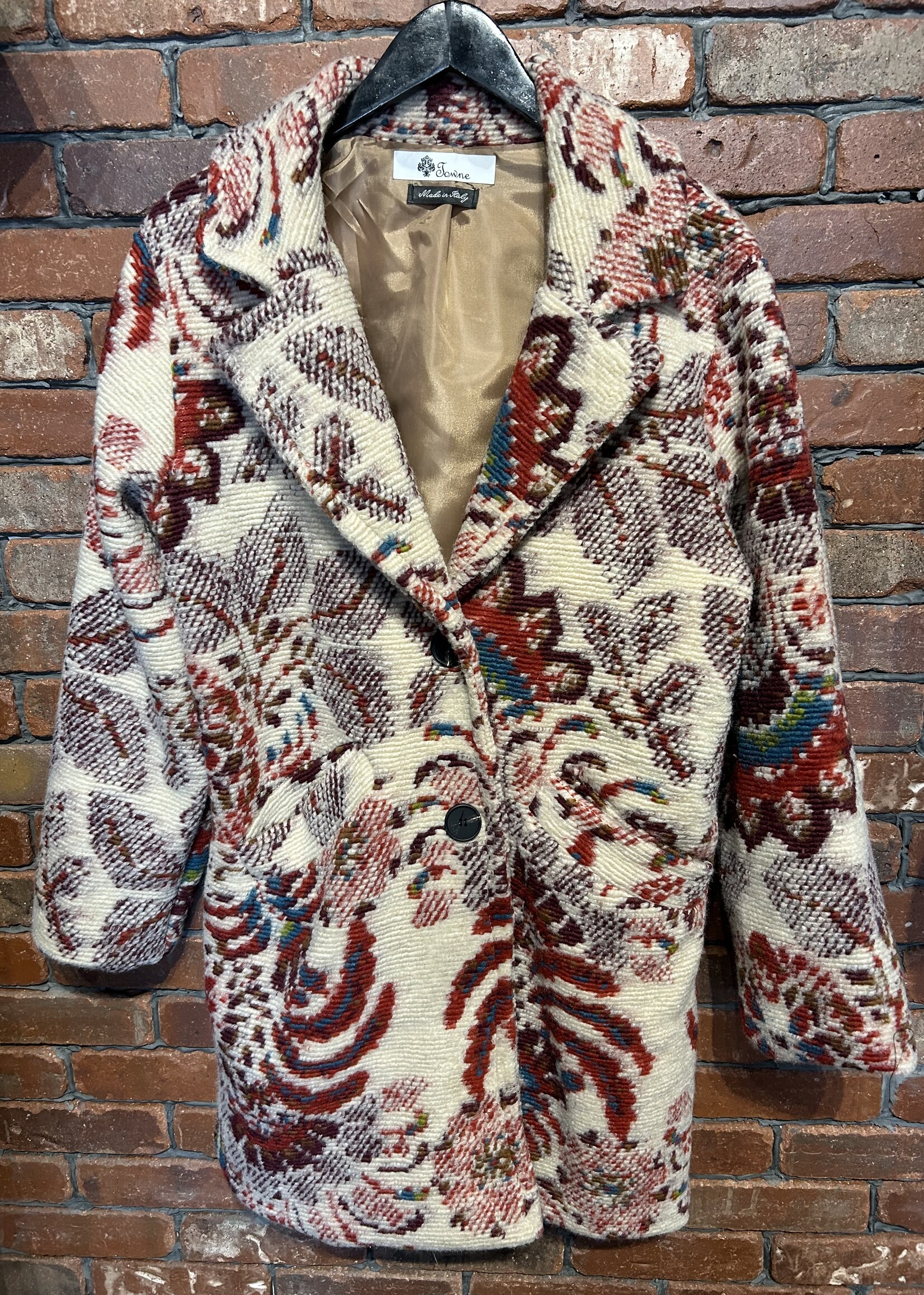 Long print coat