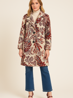 Long print coat
