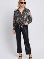 Print sheer top