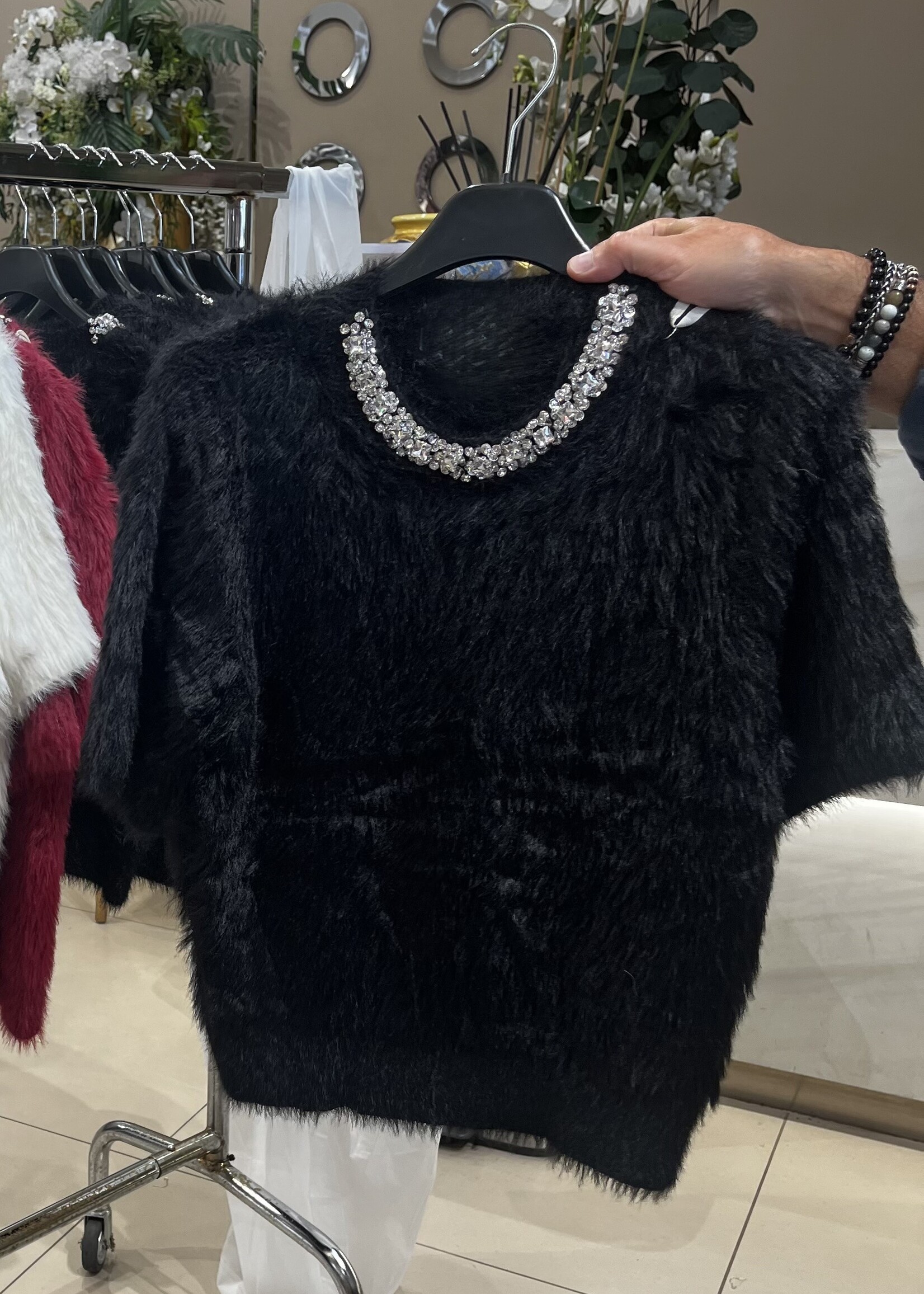 Furry crystal top +3 colors