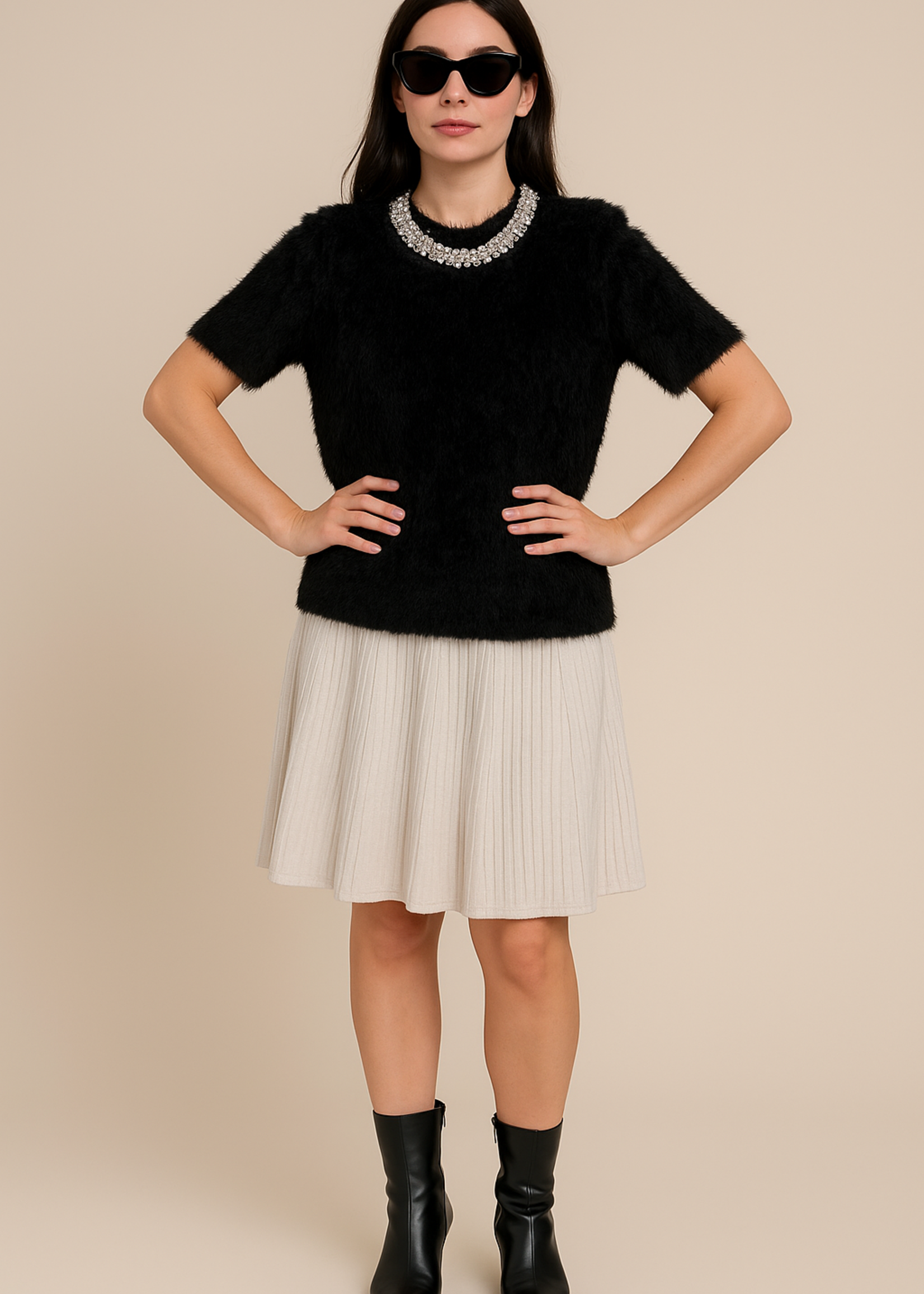 Rib flare skirt +3 colors