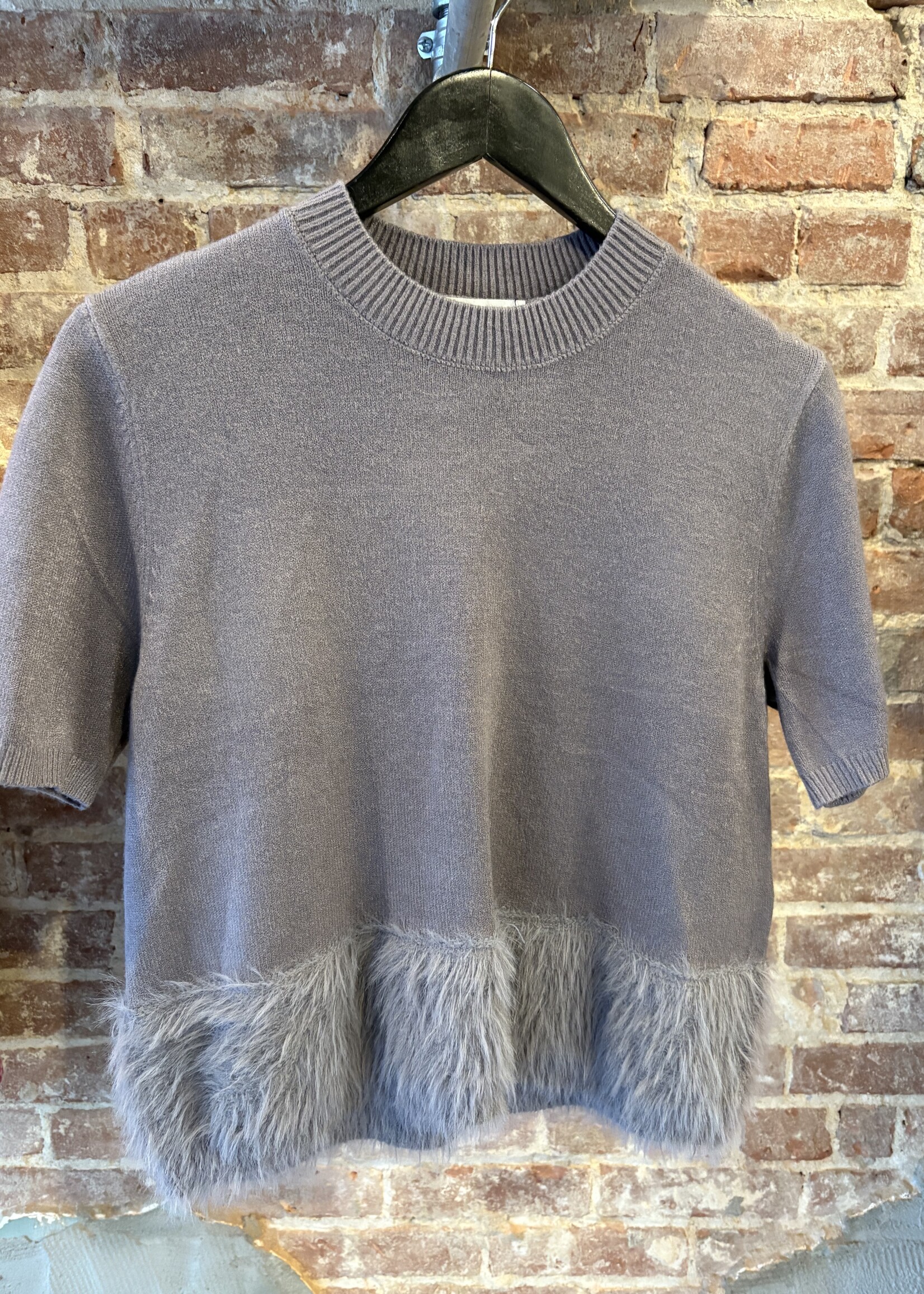 Fur hem top +2 colors
