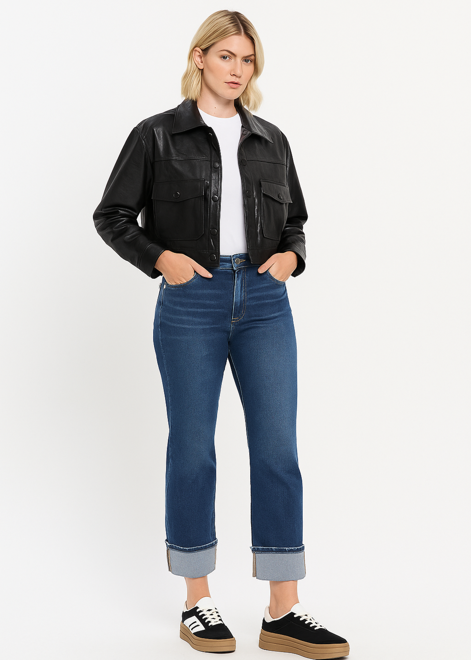 Shiny leather jacket