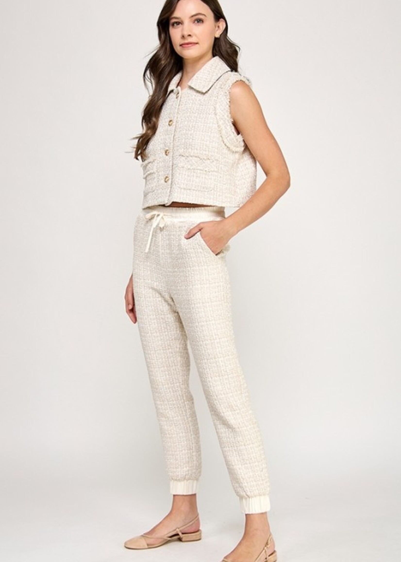 Tweed joggers