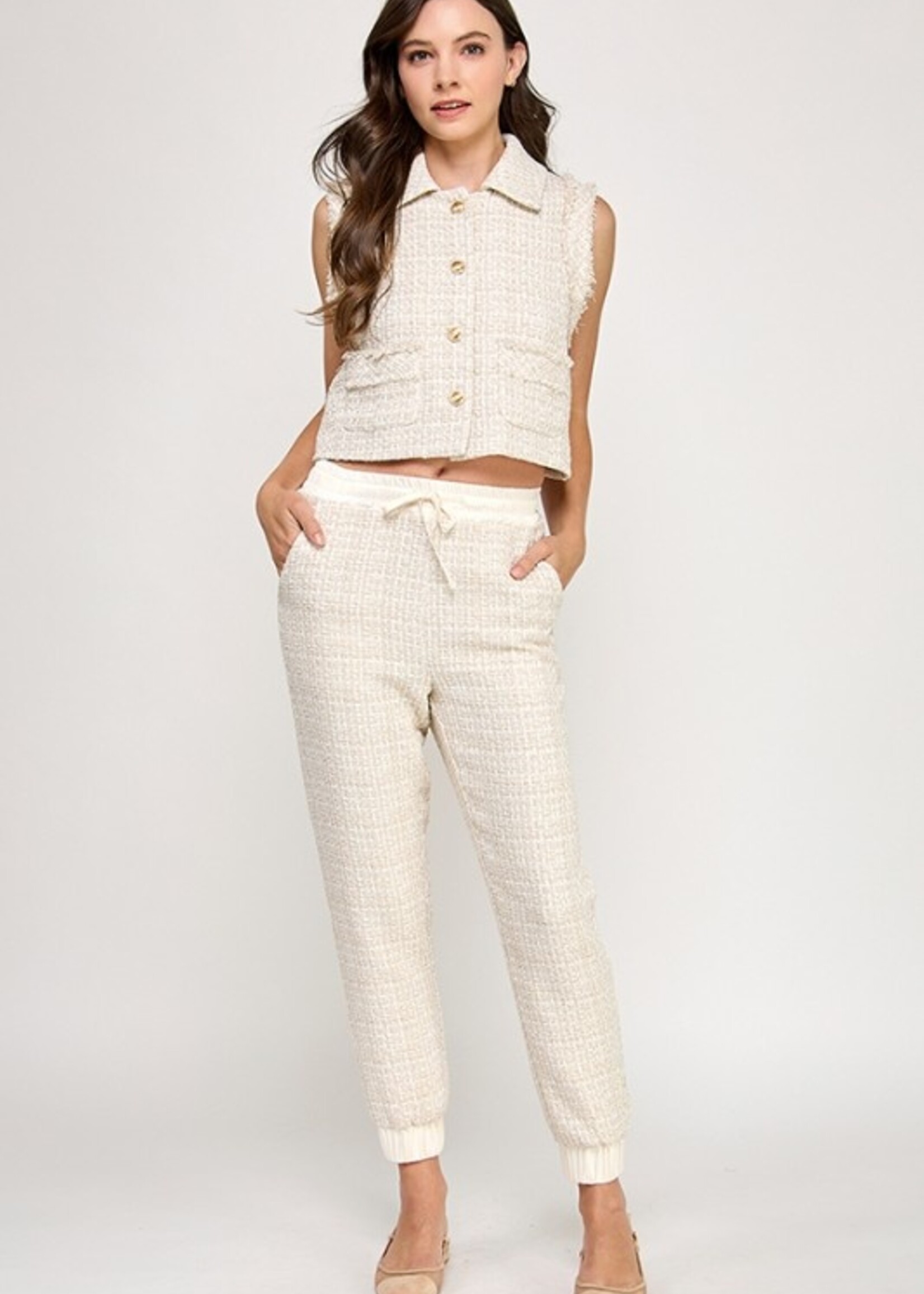 Tweed joggers