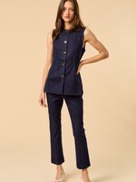 Long denim vest