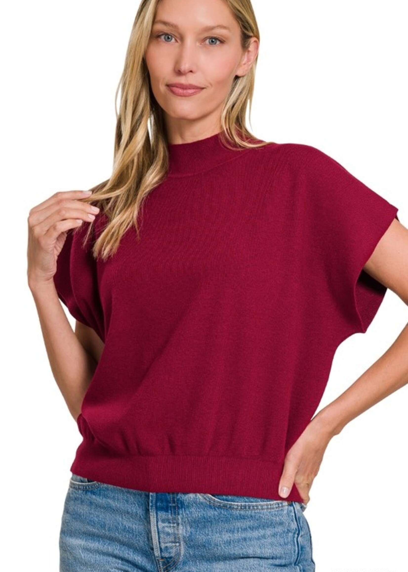 Dolman mock neck top +5 colors