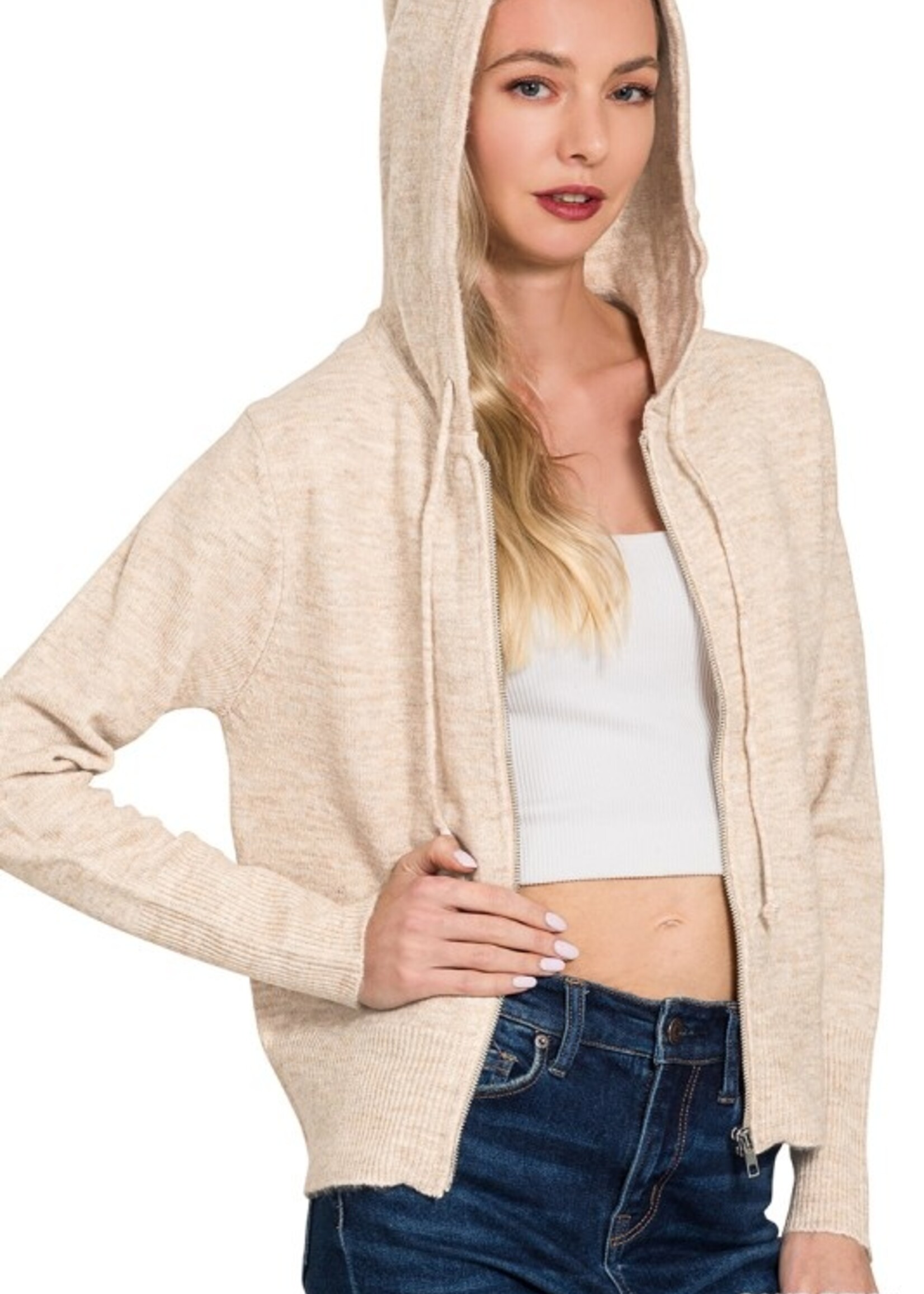 Knit zip hoodie +2 colors