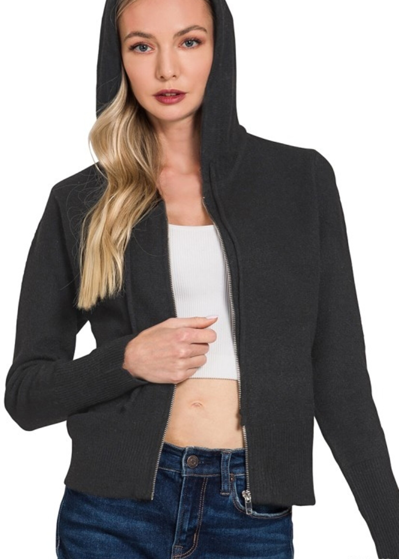 Knit zip hoodie +2 colors