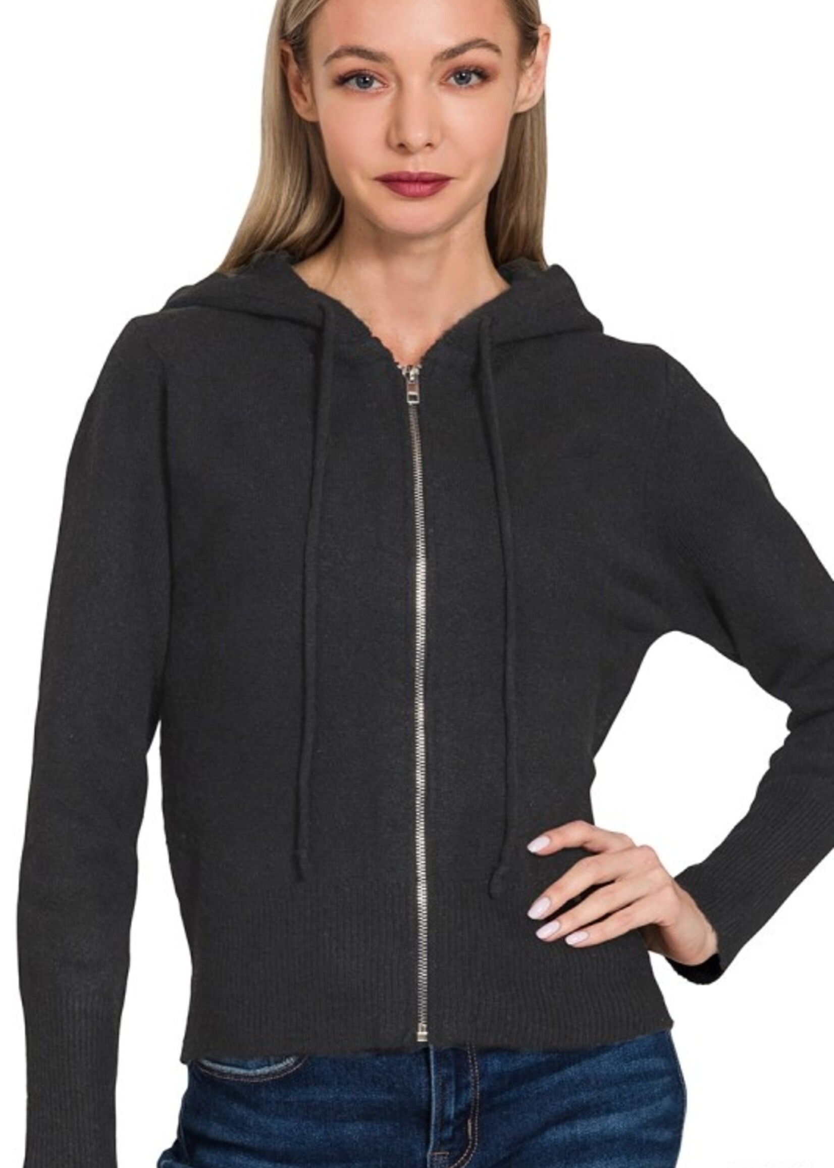 Knit zip hoodie +2 colors