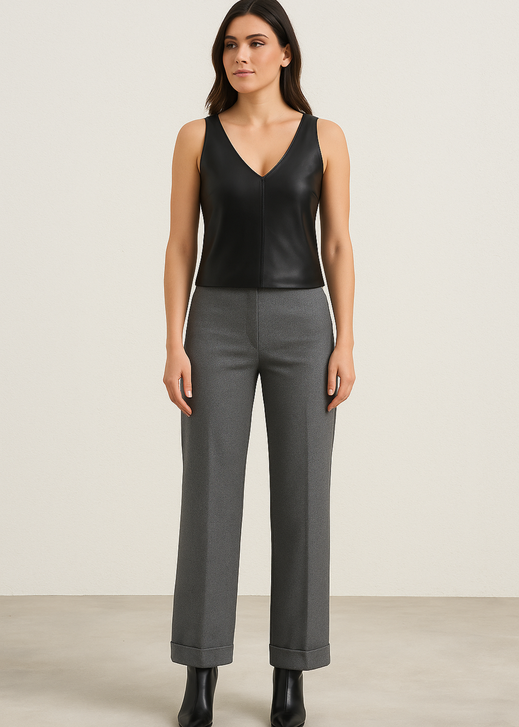 Ponte wide cuff pant +2 colors