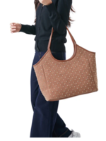 Suede studded tote