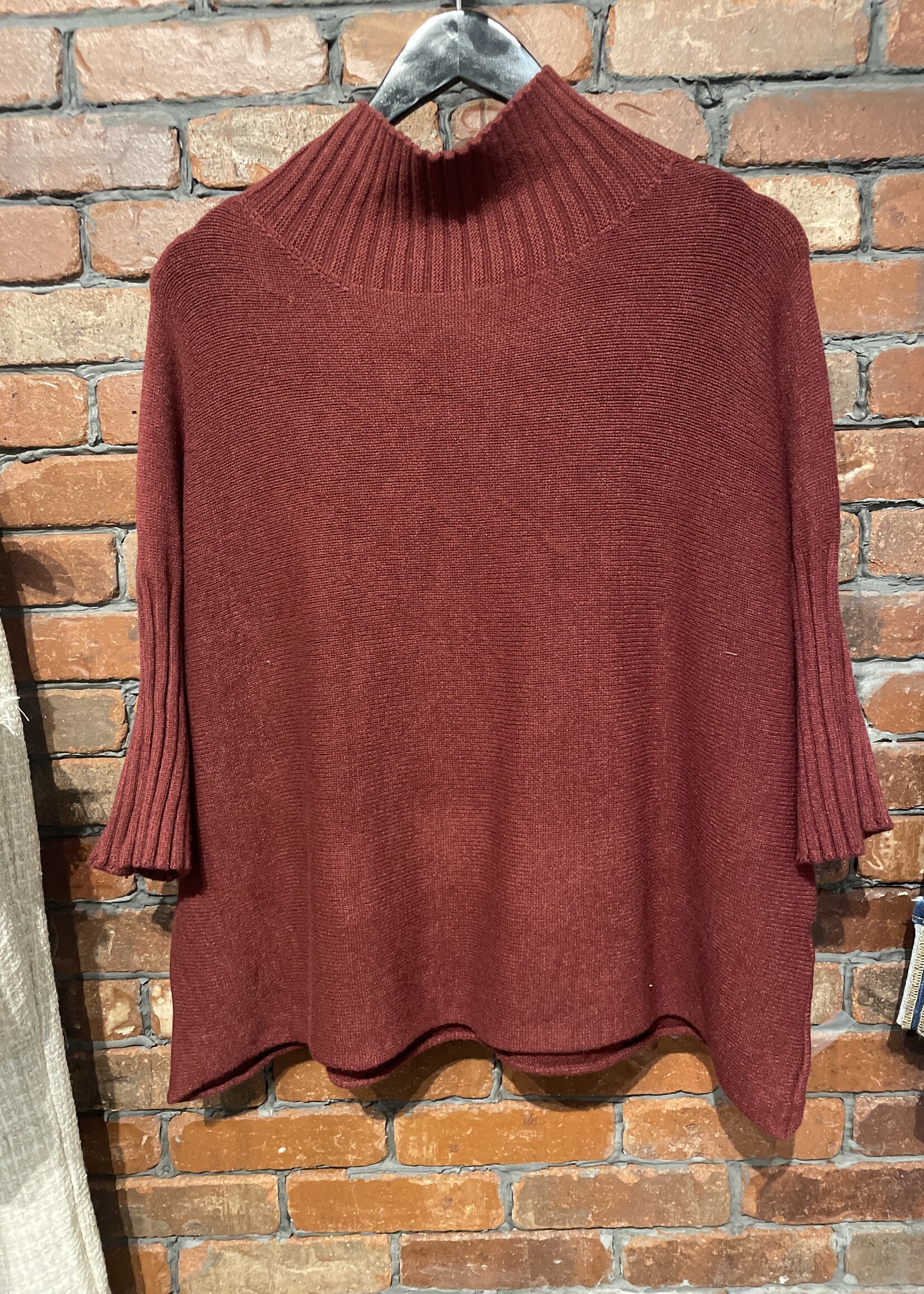 Ribbed sleeve mock neck +6 colors