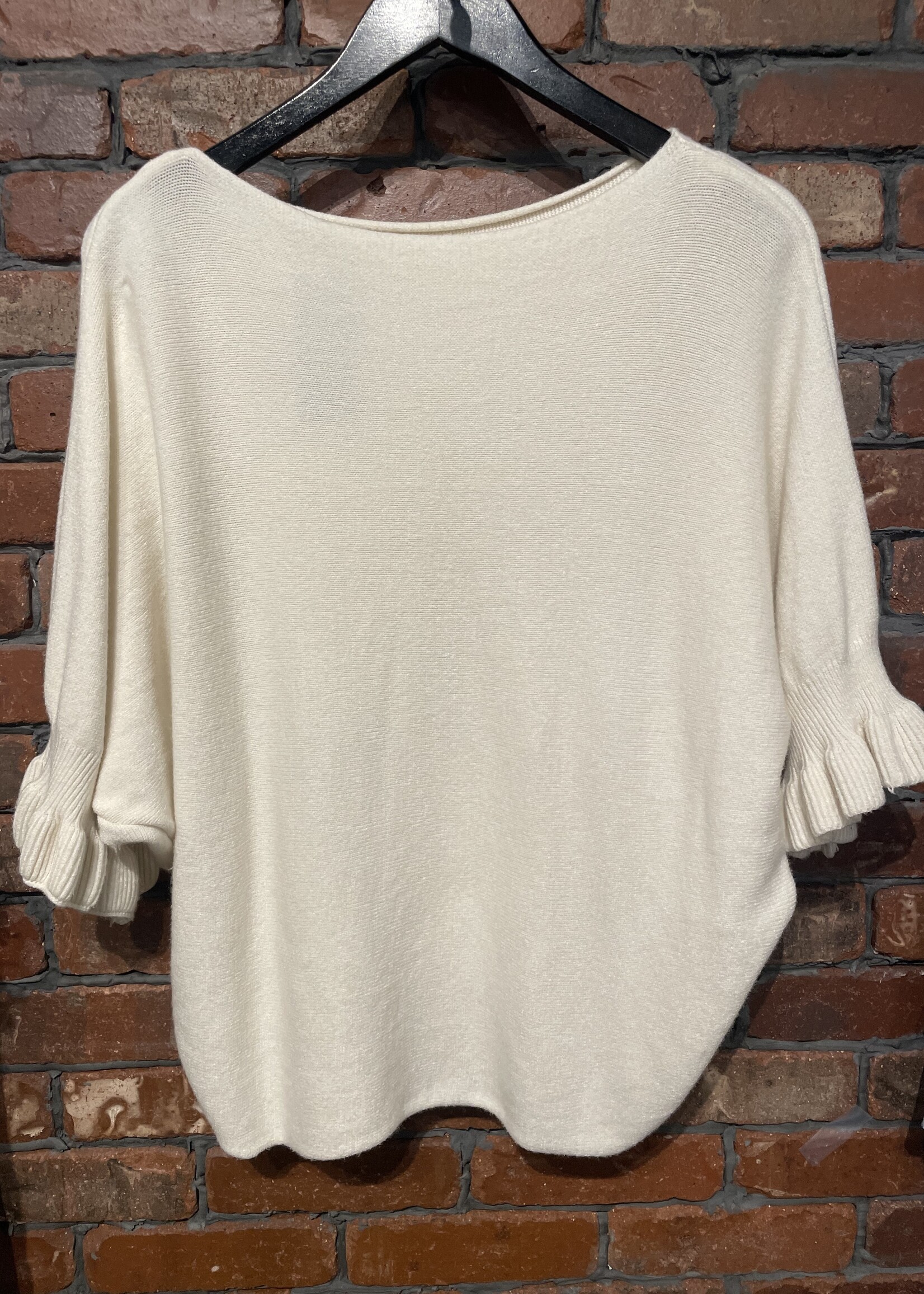 Ruffle sleeve sweater +4 colors