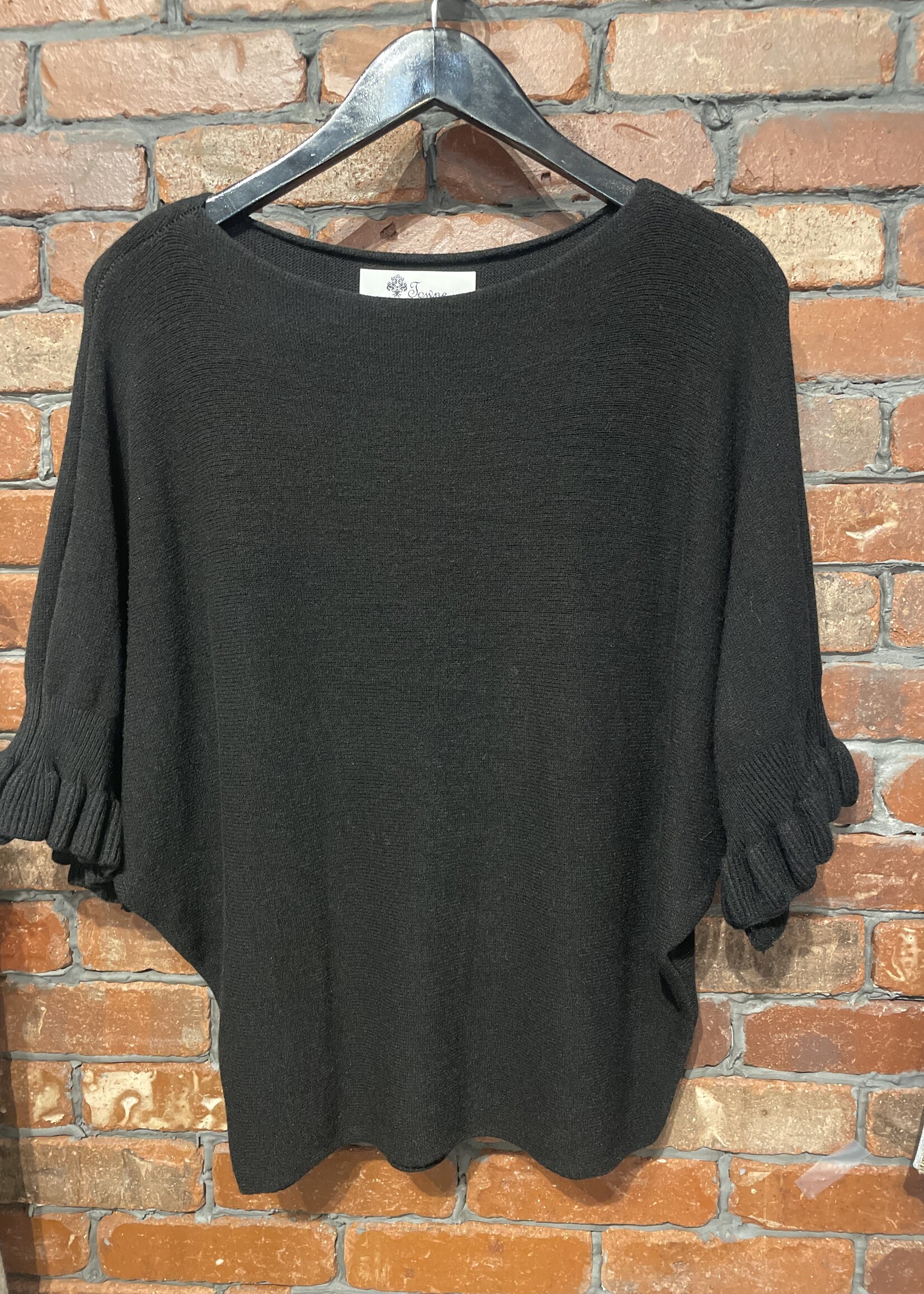 Ruffle sleeve sweater +4 colors