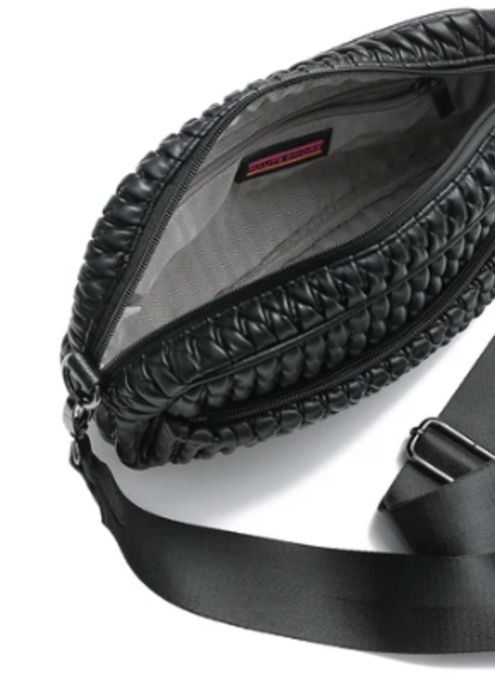 Black puckered bag