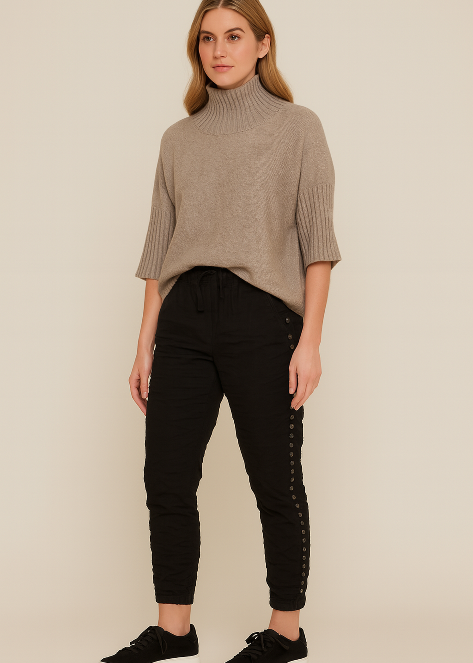 Ribbed sleeve mock neck +5 colors