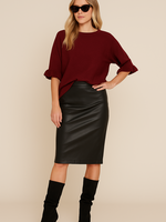 Ruffle sleeve sweater +4 colors