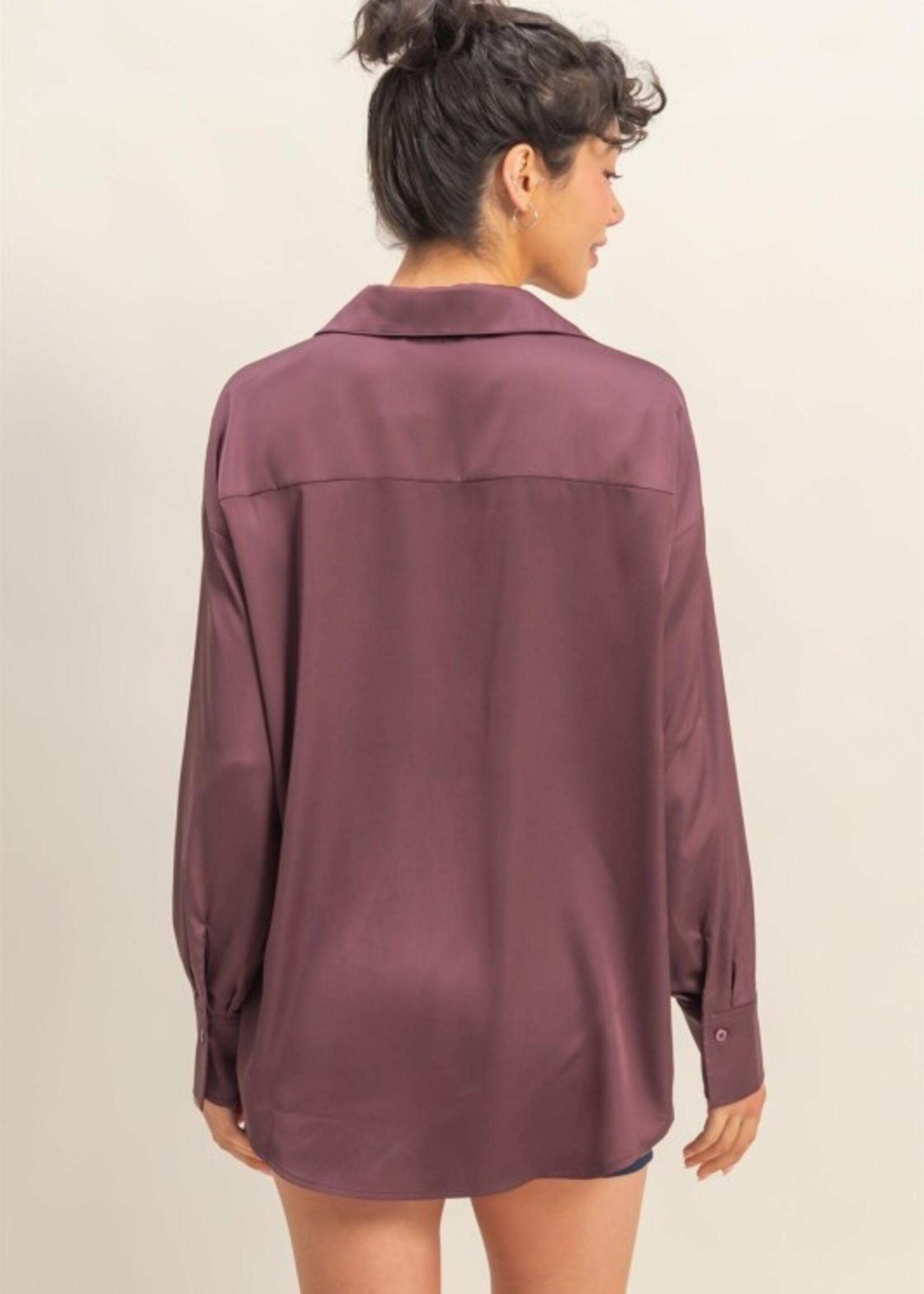 V neck satin top + 2 colors