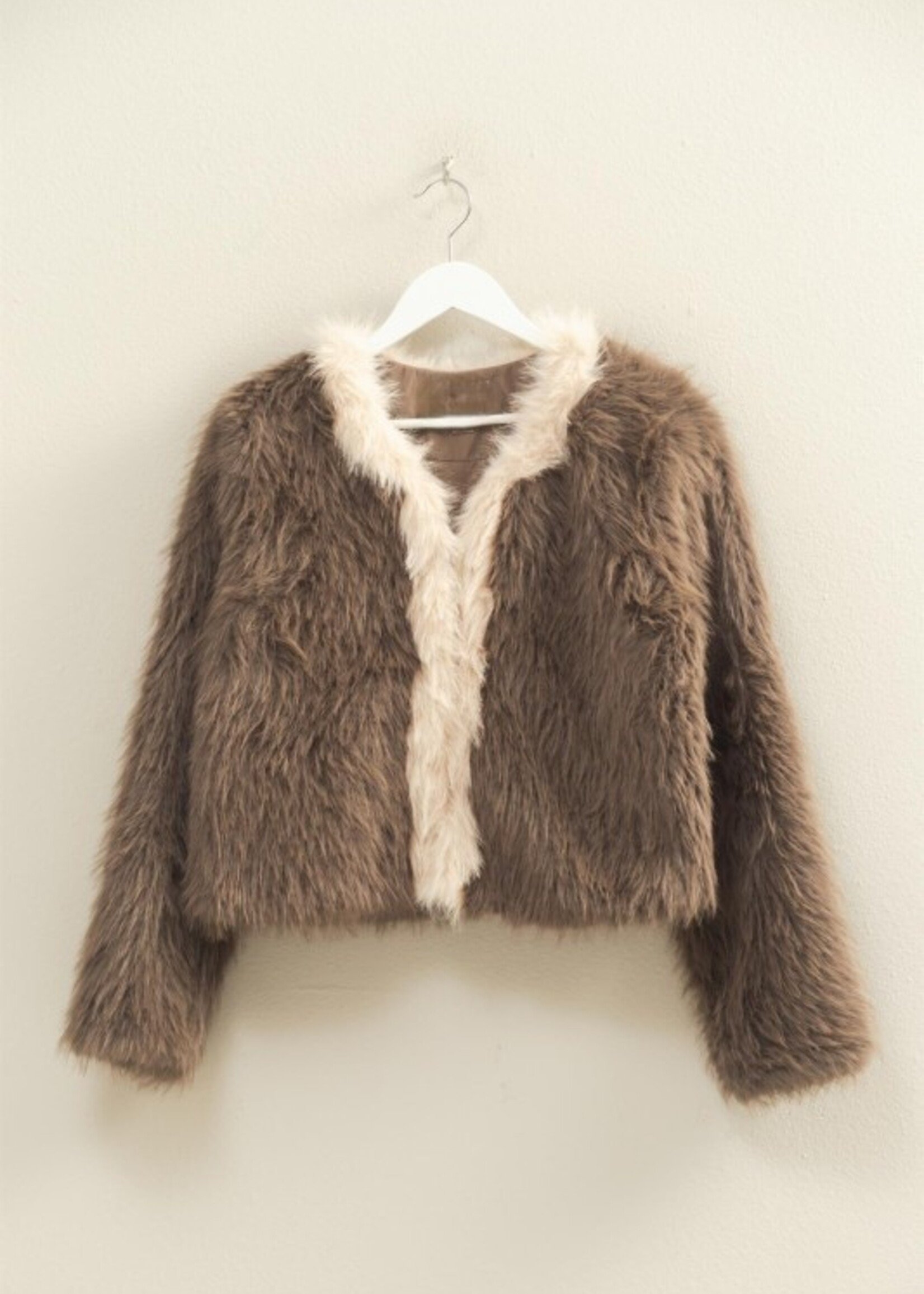 2 tone fur cardigan +2 colors