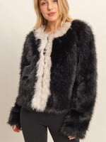 2 tone fur cardigan +2 colors