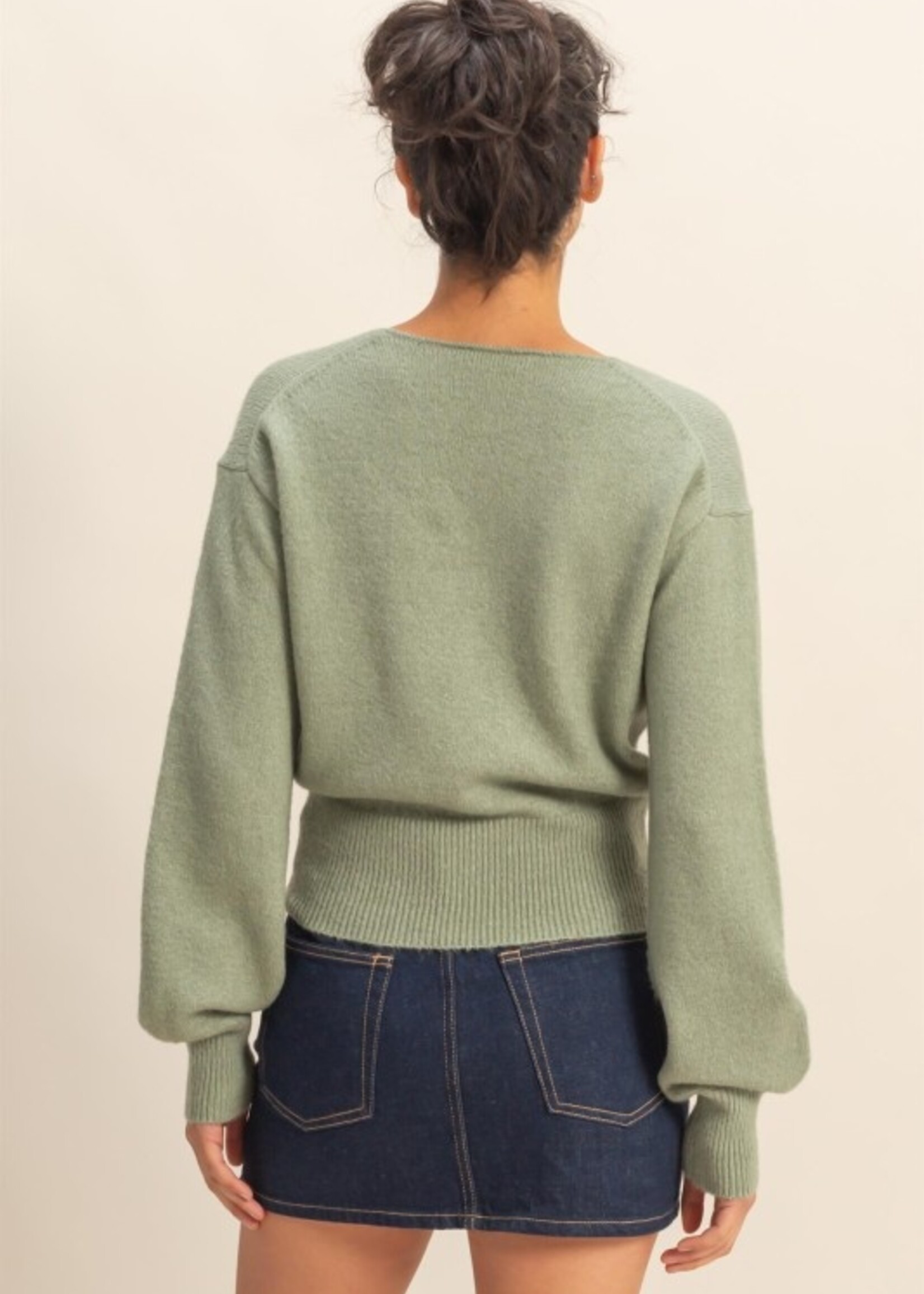 Crossover knit top +2 colors