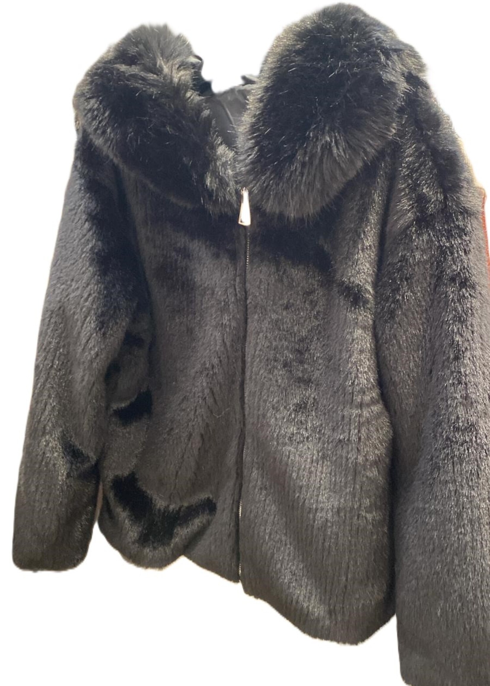 Fur zip jacket