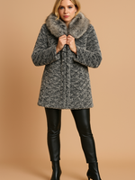 Long fur coat
