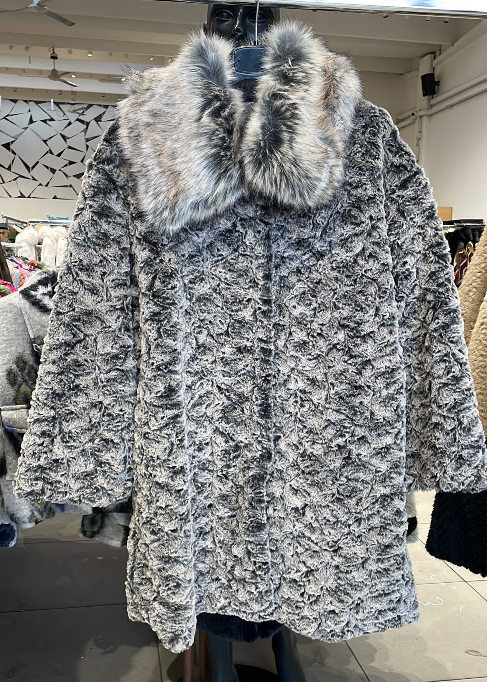 Long fur coat