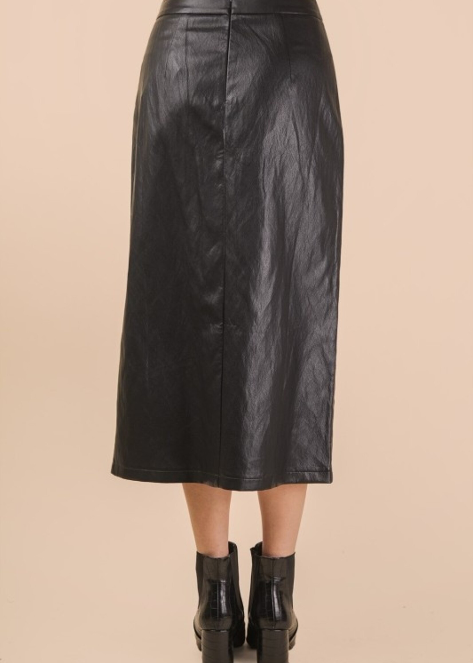 Leather midi skirt +2 colors