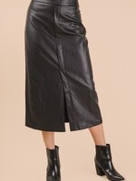 Leather midi skirt +2 colors