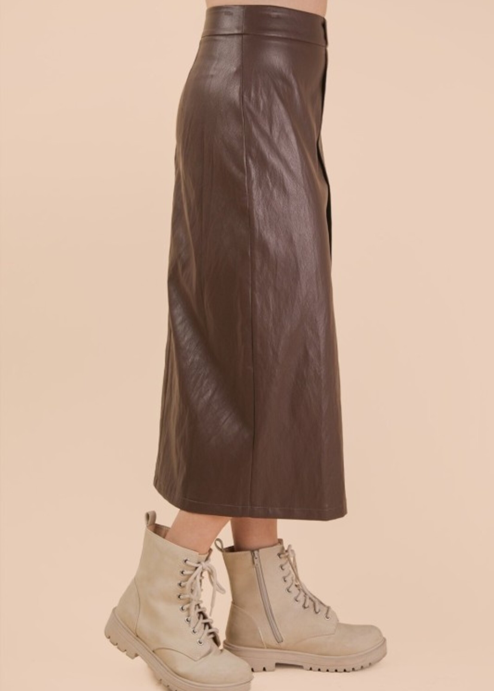 Leather midi skirt +2 colors