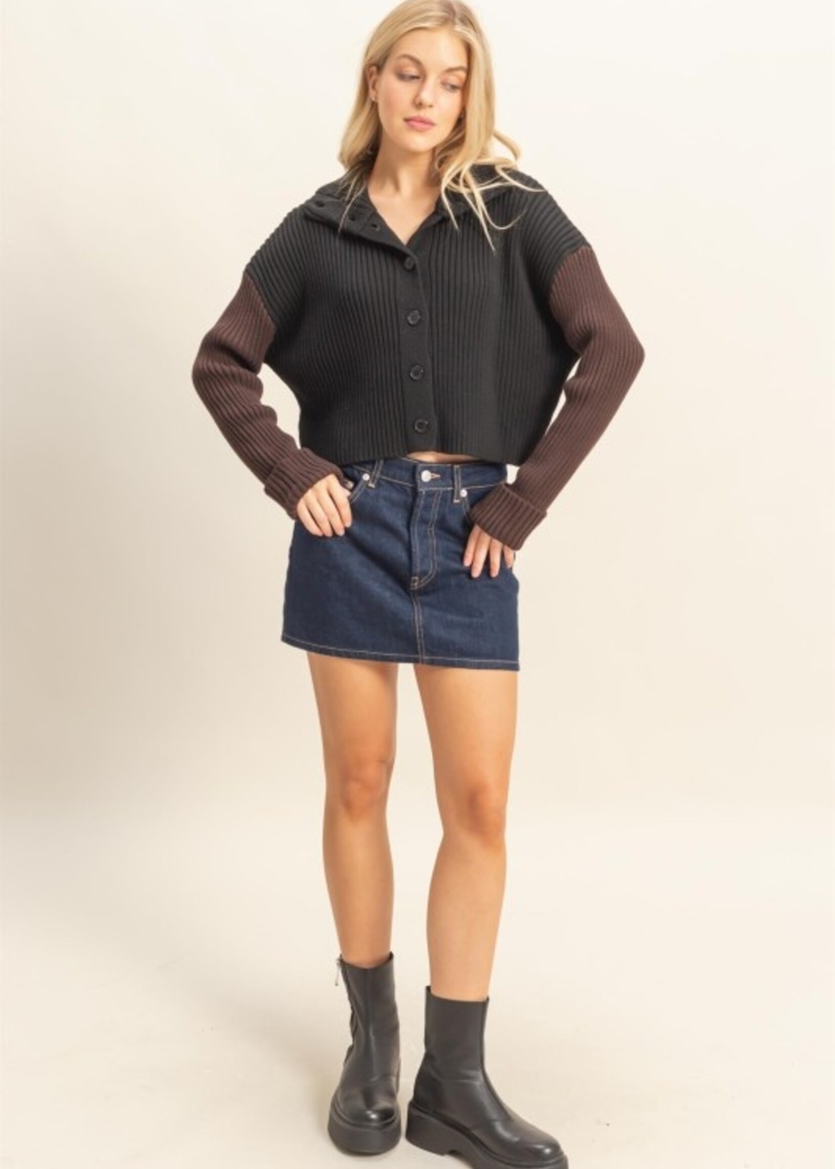 2 tone cardigan +3 colors