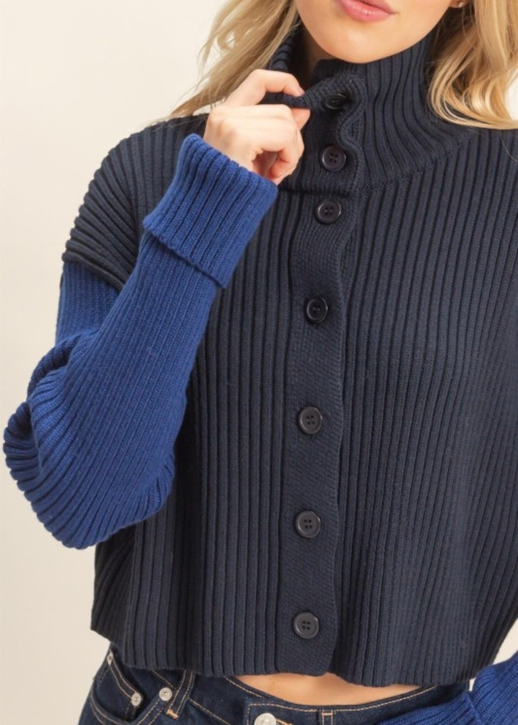 2 tone cardigan +3 colors