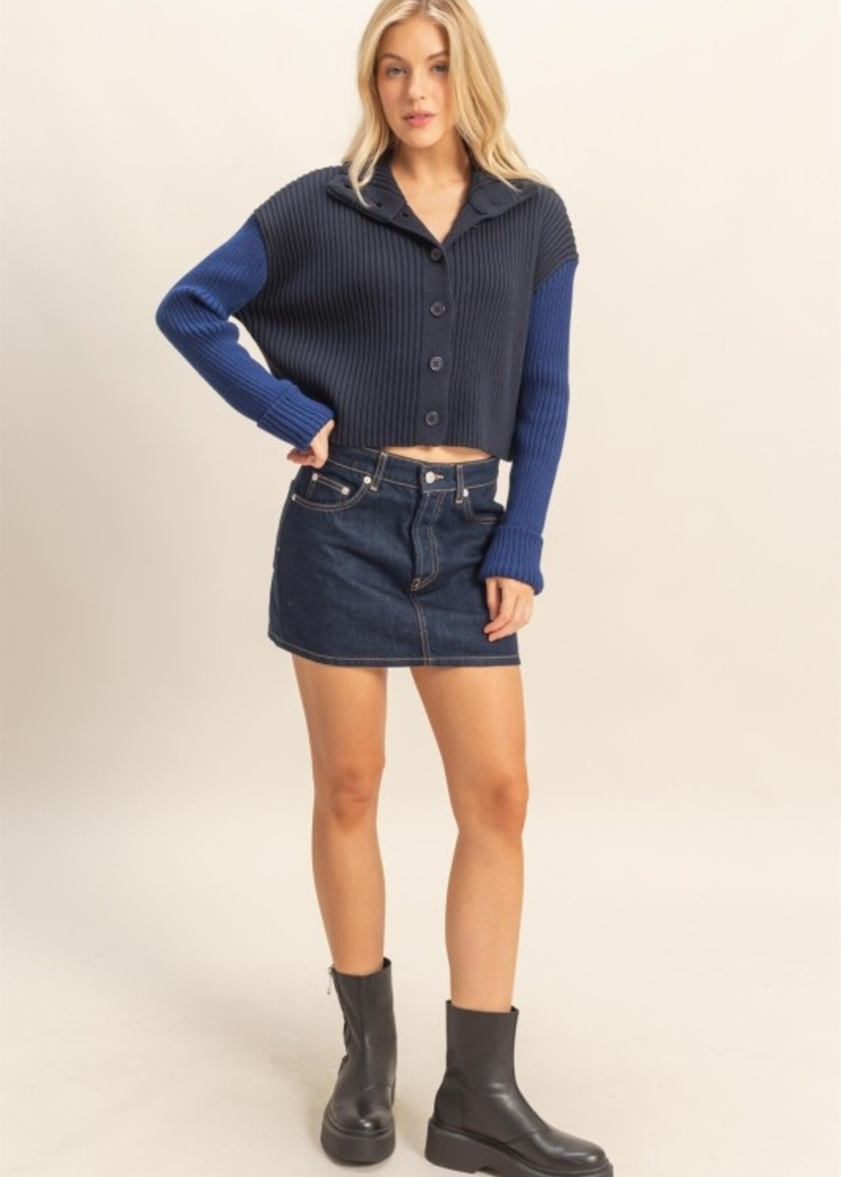 2 tone cardigan +3 colors