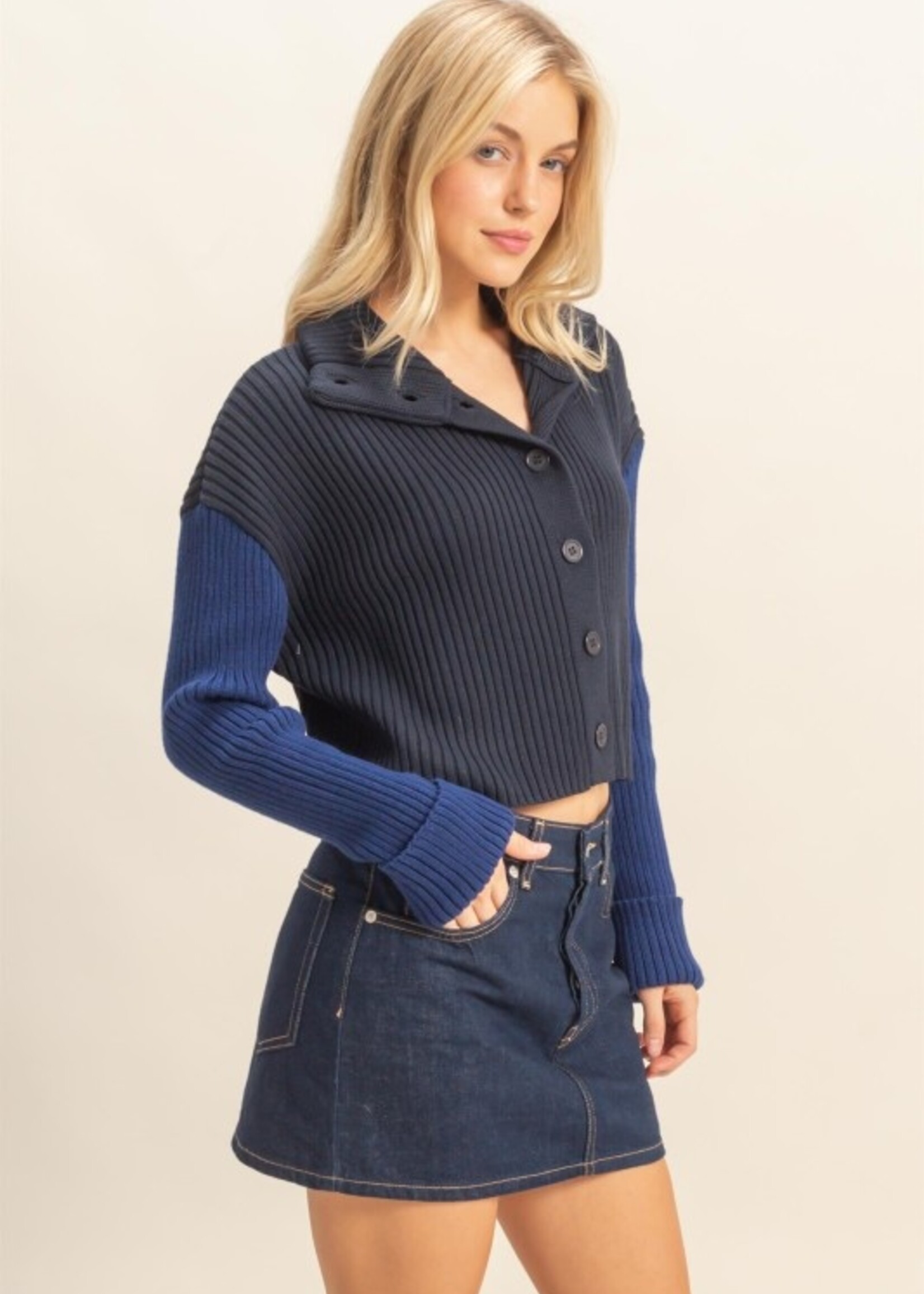 2 tone cardigan +3 colors