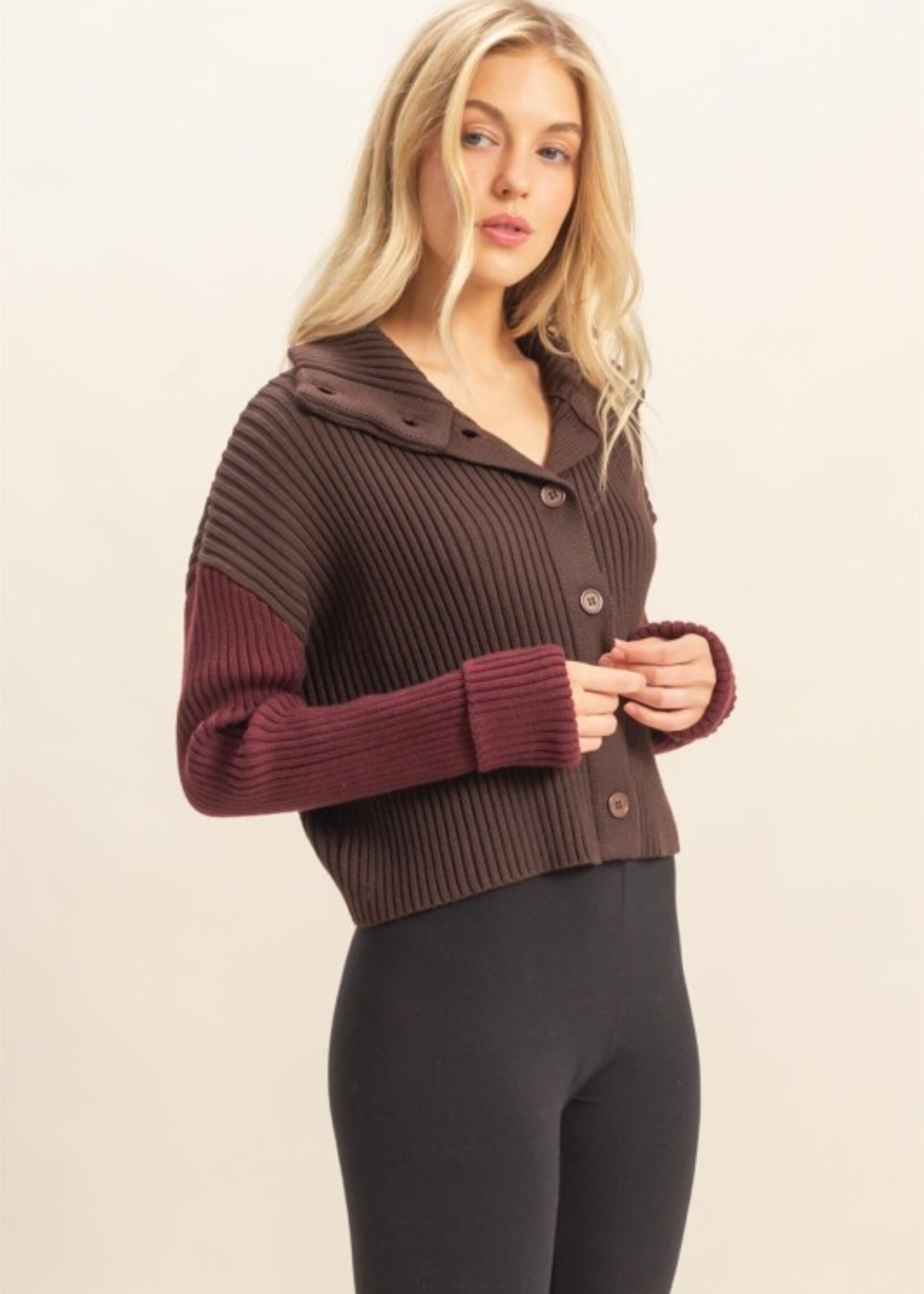 2 tone cardigan +3 colors