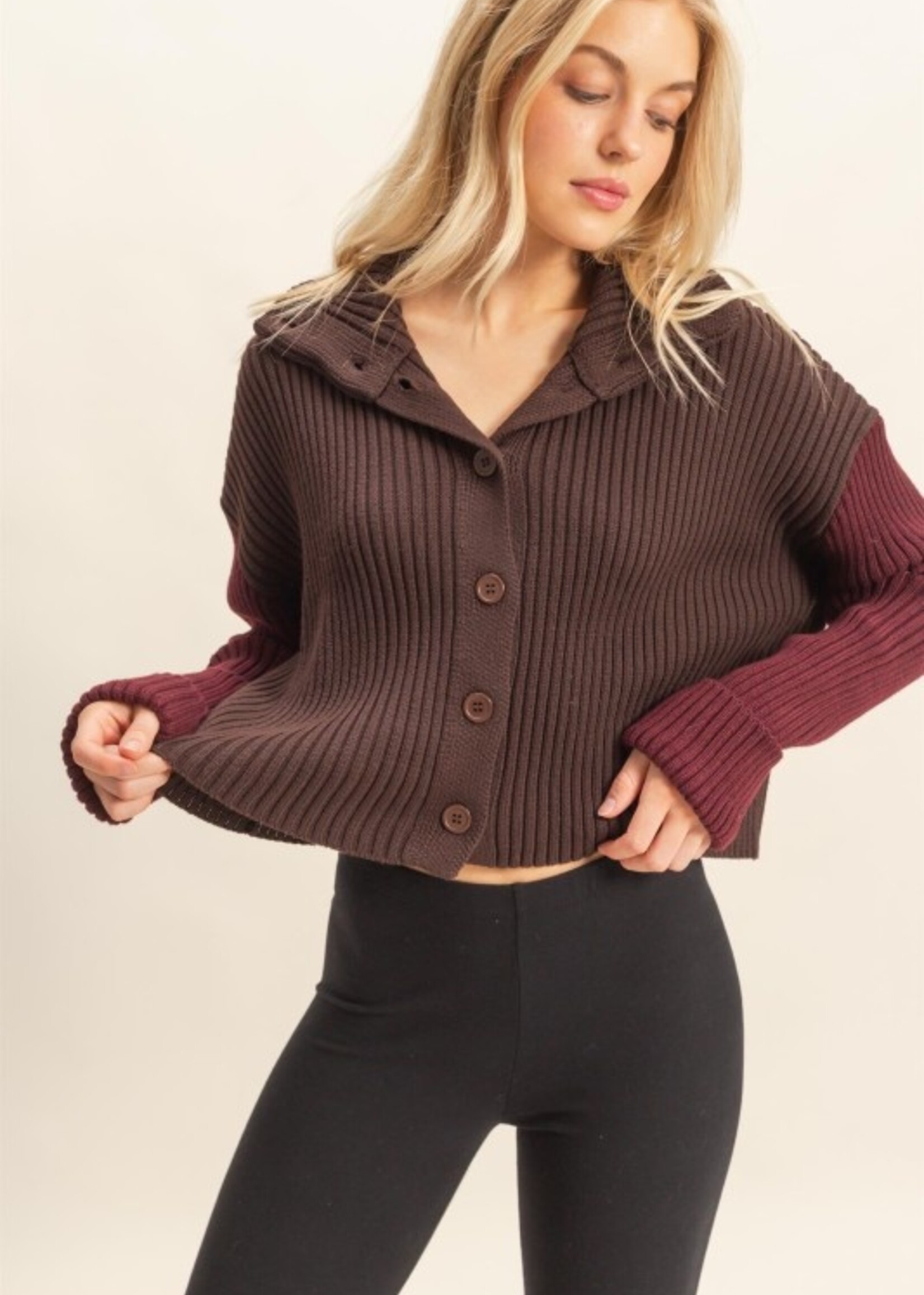 2 tone cardigan +3 colors