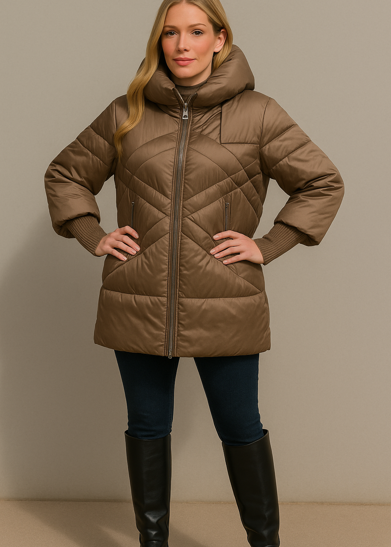 Zigzag puffer +2 colors