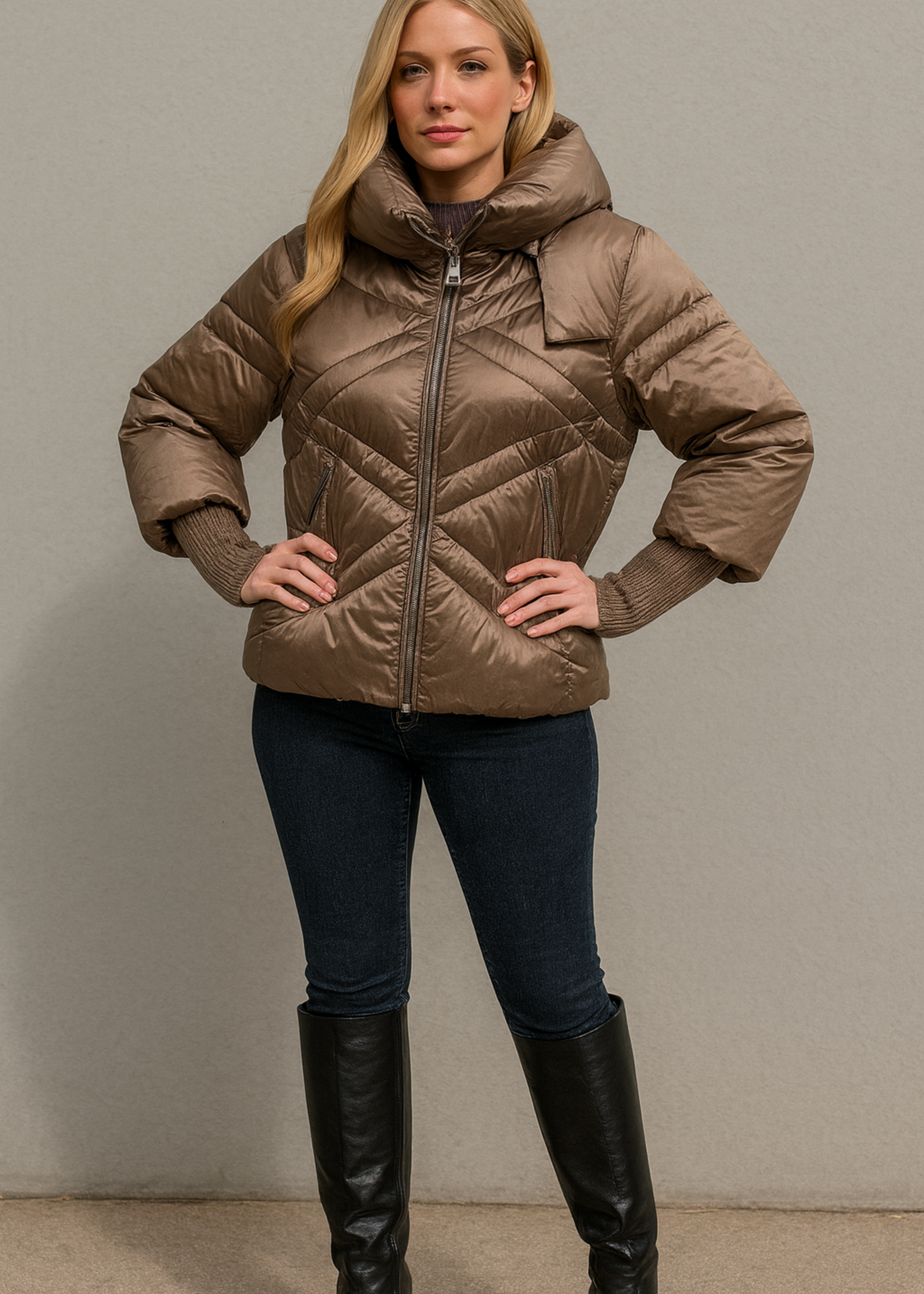 Zigzag puffer +2 colors